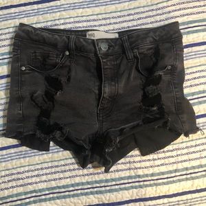 RSQ Black Ripped High Waisted Shorts